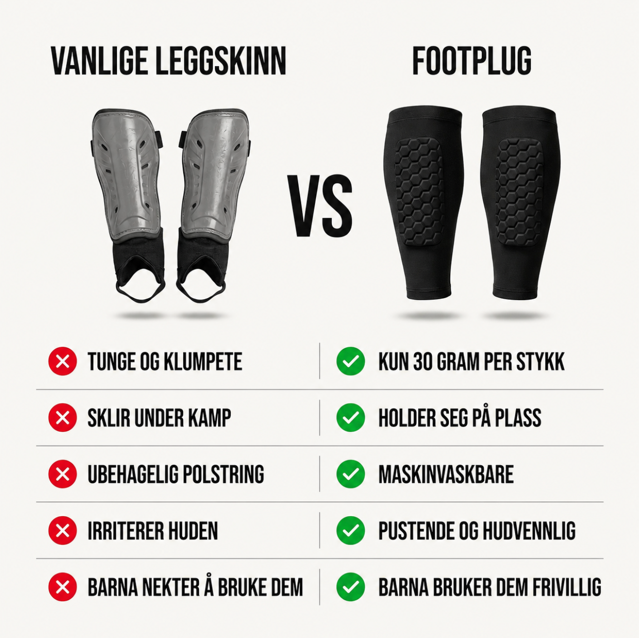 FootPlug Leggskinn